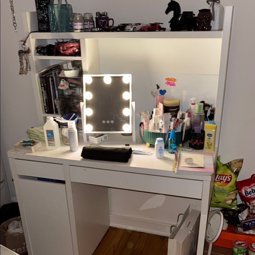 White Vanity Desk